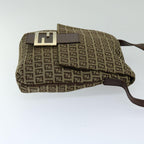 FENDI Zucchino Canvas Mammaget Shoulder Bag Beige69329
