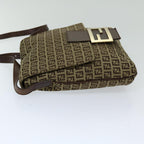 FENDI Zucchino Canvas Mammaget Shoulder Bag Beige69329