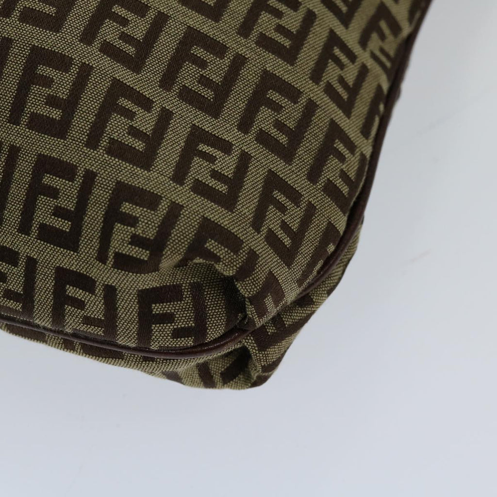 FENDI Zucchino Canvas Mammaget Shoulder Bag Beige69329