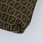 FENDI Zucchino Canvas Mammaget Shoulder Bag Beige69329