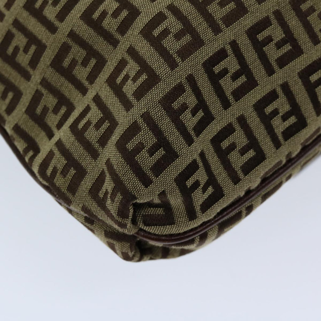 FENDI Zucchino Canvas Mammaget Shoulder Bag Beige69329