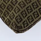 FENDI Zucchino Canvas Mammaget Shoulder Bag Beige69329