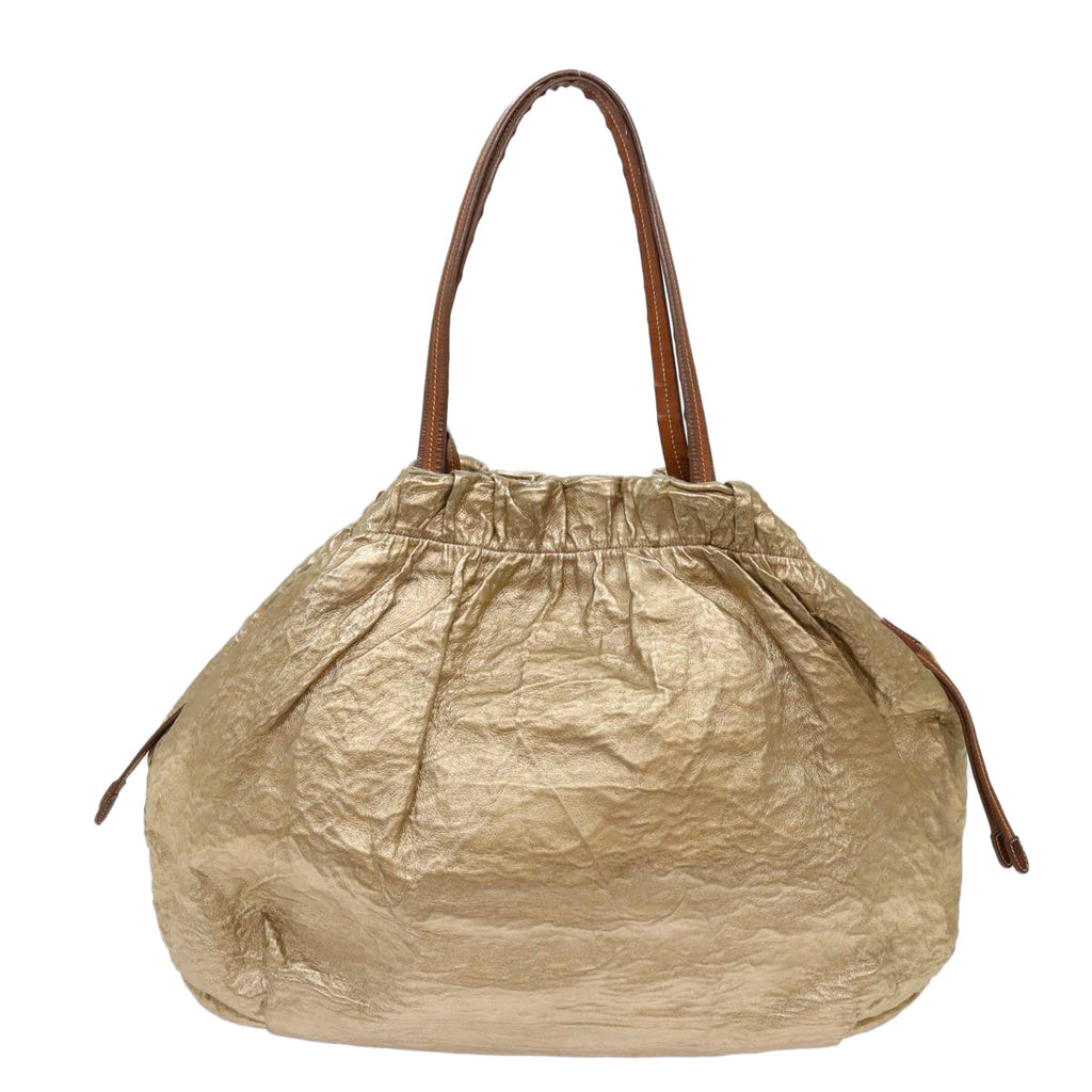 PRADA Tote Bag Nylon Gold 69359