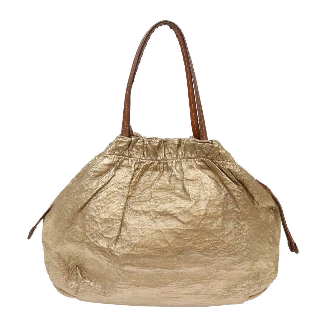 PRADA Tote Bag Nylon Gold 69359