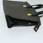 CELINE Macadam Canvas Hand Bag PVC Black Auth 69372
