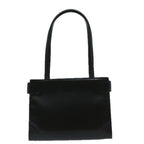 CELINE Hand Bag Leather Black  69373
