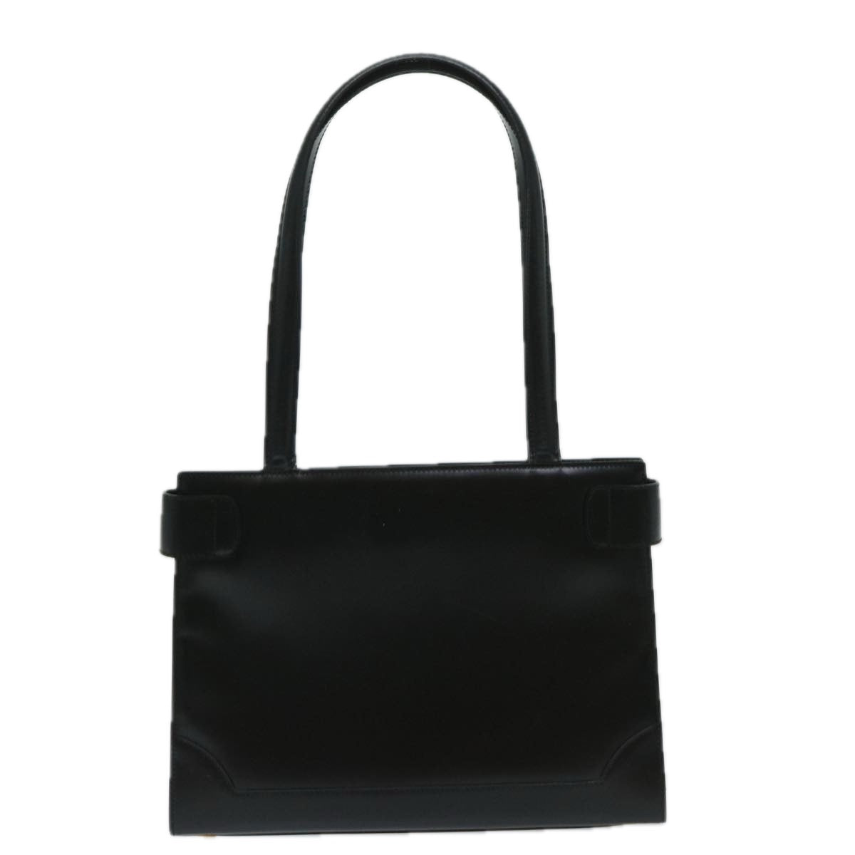 CELINE Hand Bag Leather Black  69373