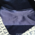 FENDI Zucchino Canvas Mamma Baguette Shoulder Bag Navy69434