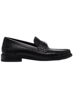 Fendi FF Square Leather Loafers Black