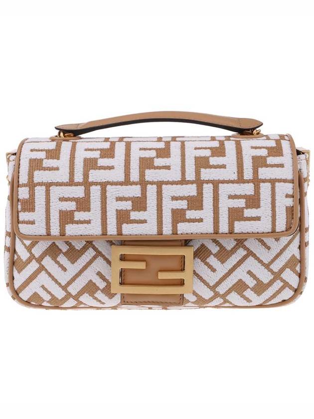 Fendi Baguette Chain Midi Shoulder Bag Brown