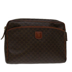 CELINE Macadam Canvas Clutch Bag PVC Brown Auth 69515