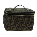 FENDI Zucca Canvas Vanity Pouch Brown Black69528