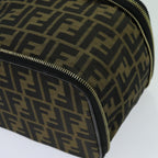 FENDI Zucca Canvas Vanity Pouch Brown Black69528
