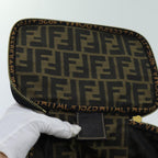 FENDI Zucca Canvas Vanity Pouch Brown Black69528