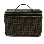 FENDI Zucca Canvas Vanity Pouch Brown Black69528