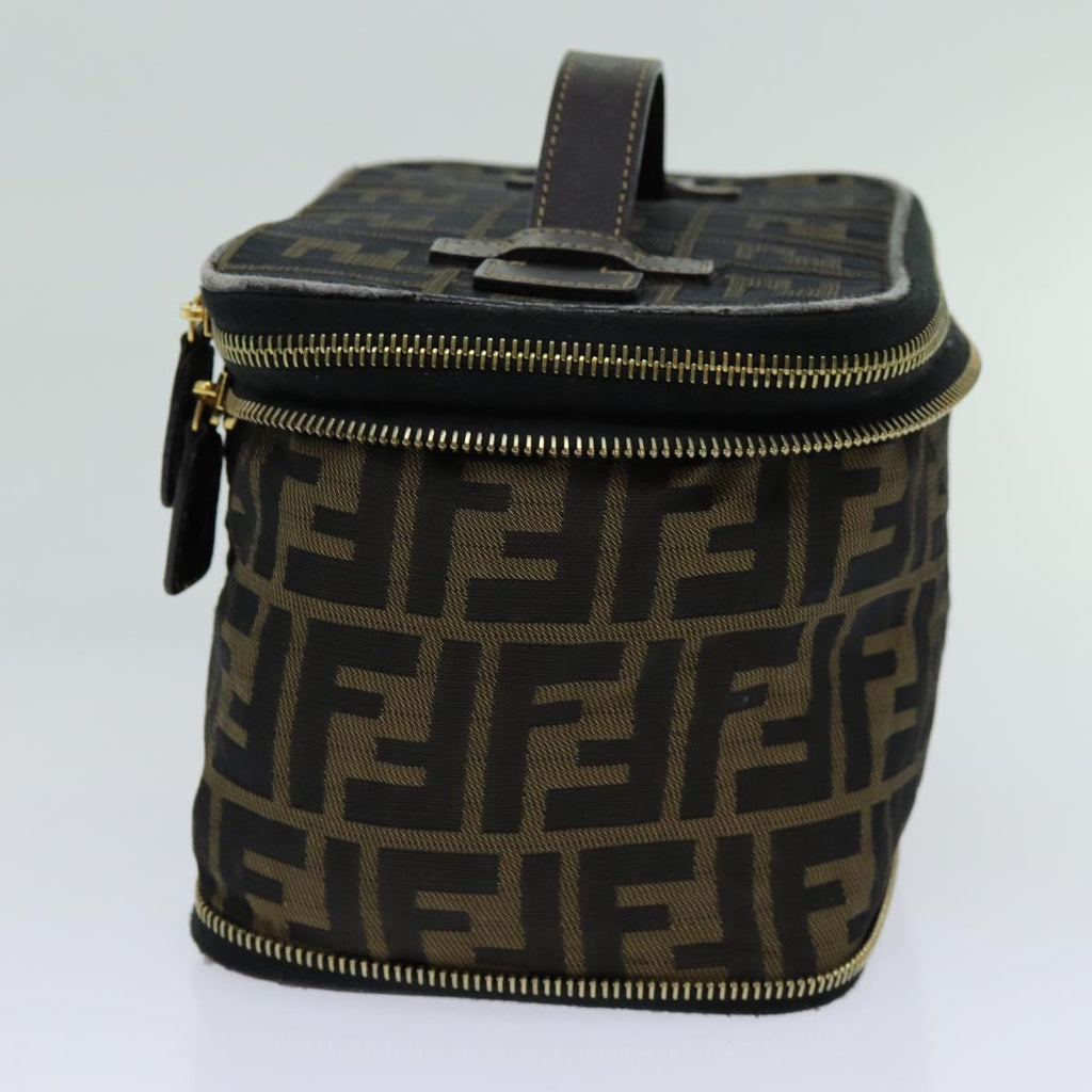 FENDI Zucca Canvas Vanity Pouch Brown Black69528