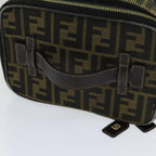 FENDI Zucca Canvas Vanity Pouch Brown Black69528