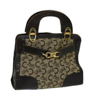 CELINE C Macadam Canvas Hand Bag Beige  69570