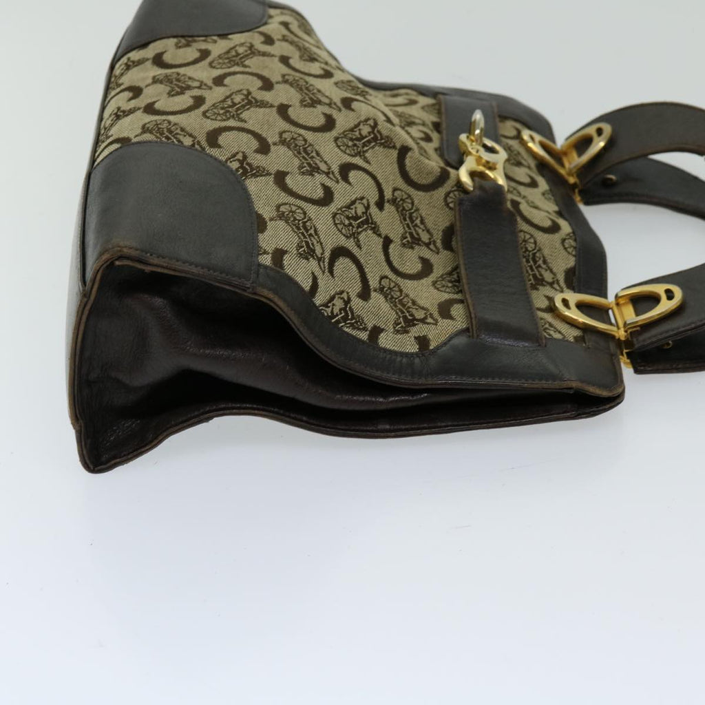 CELINE C Macadam Canvas Hand Bag Beige  69570