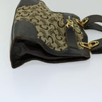 CELINE C Macadam Canvas Hand Bag Beige  69570