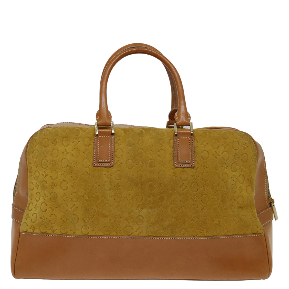CELINE C Macadam Canvas Hand Bag Yellow  69573