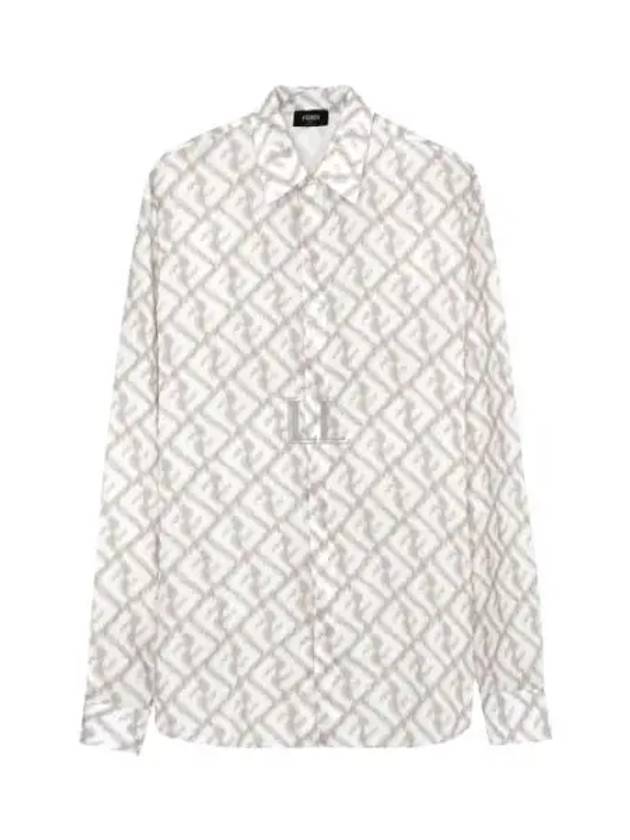 Fendi FF Linen Long Sleeve Shirt Rock