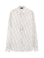 Fendi FF Linen Long Sleeve Shirt Rock