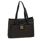 CELINE Macadam Canvas Hand Bag PVC Black Auth 69608