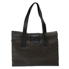 CELINE Macadam Canvas Hand Bag PVC Black Auth 69608