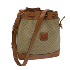 CELINE Macadam Canvas Shoulder Bag Beige  69628