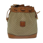 CELINE Macadam Canvas Shoulder Bag Beige  69628