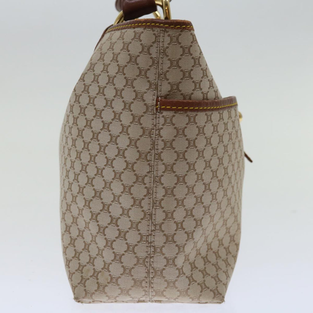 CELINE Macadam Canvas Hand Bag Beige  69629