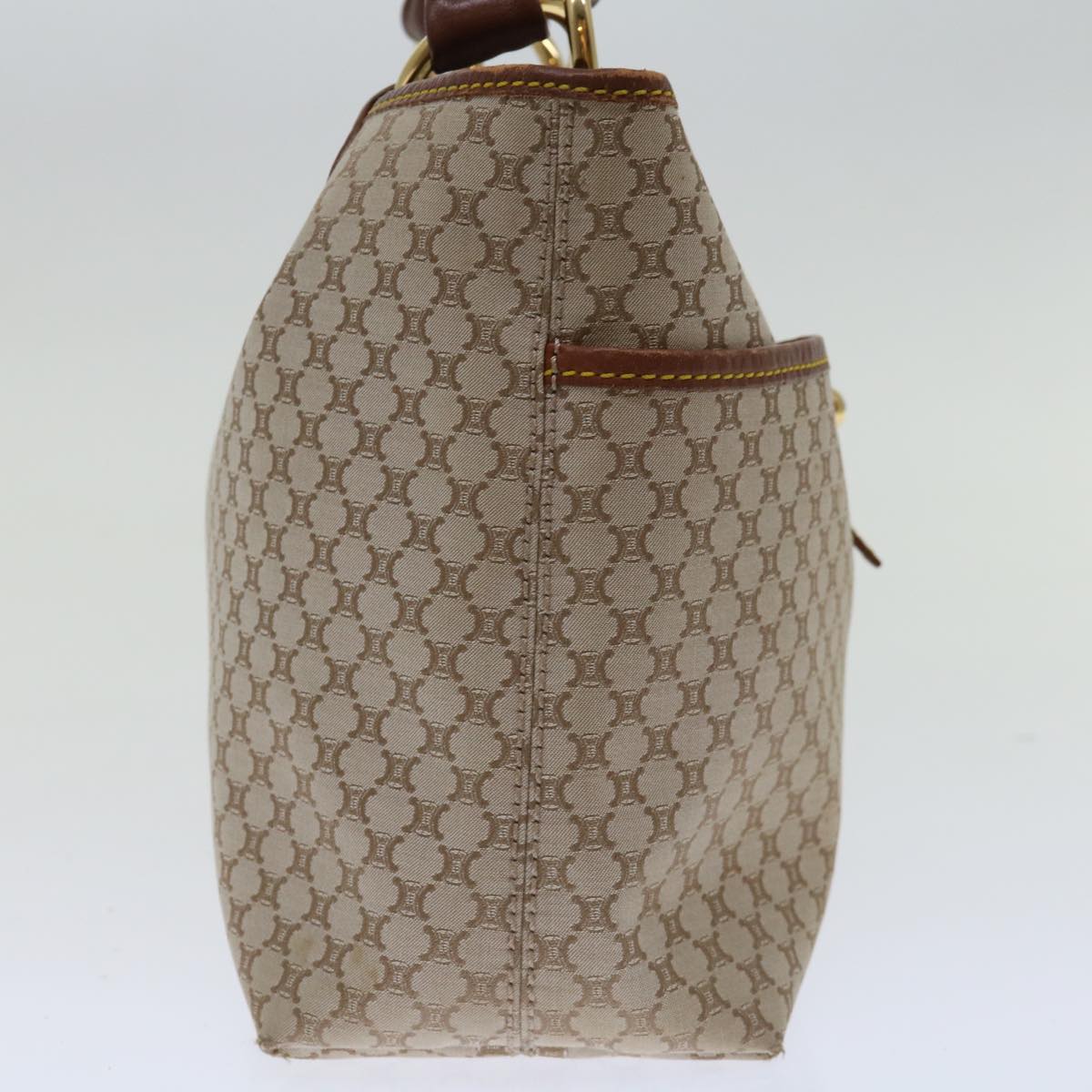 CELINE Macadam Canvas Hand Bag Beige  69629