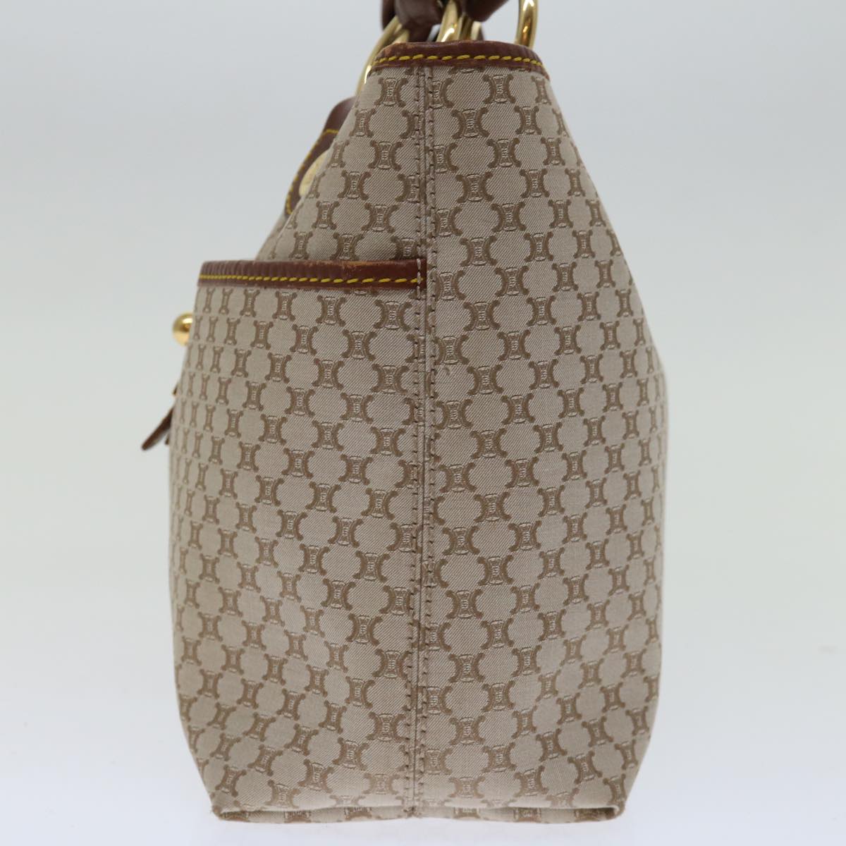 CELINE Macadam Canvas Hand Bag Beige  69629