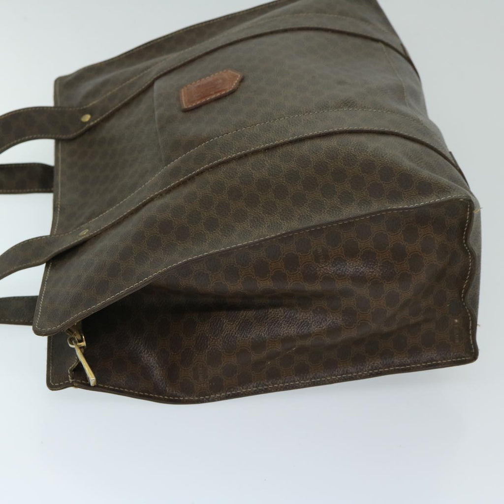 CELINE Macadam Canvas Tote Bag PVC Leather Brown  69630