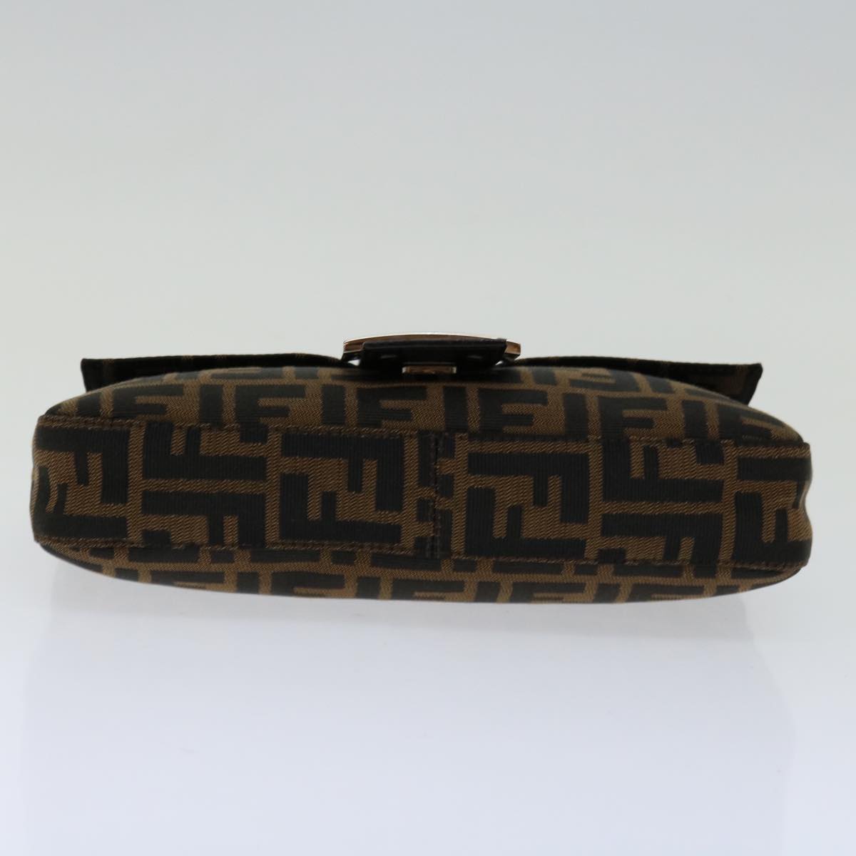 FENDI Zucca Canvas Mamma Baguette Shoulder Bag Black Brown69666A