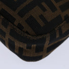 FENDI Zucca Canvas Mamma Baguette Shoulder Bag Black Brown69666A