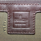 FENDI Zucca Canvas Mamma Baguette Shoulder Bag Black Brown69666A