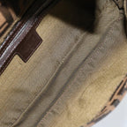 FENDI Zucca Canvas Mamma Baguette Shoulder Bag Black Brown69666A