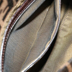 FENDI Zucca Canvas Mamma Baguette Shoulder Bag Black Brown69666A