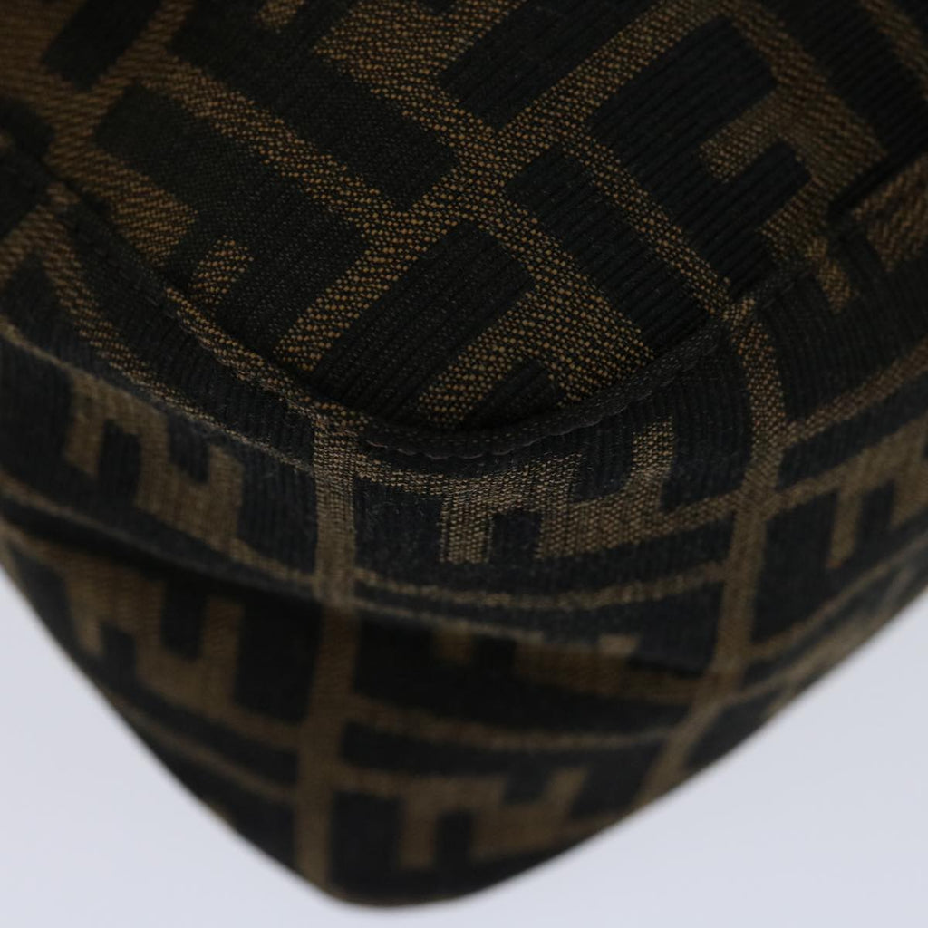 FENDI Zucca Canvas Mamma Baguette Shoulder Bag Black Brown69667A