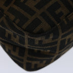 FENDI Zucca Canvas Mamma Baguette Shoulder Bag Black Brown69667A