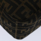 FENDI Zucca Canvas Mamma Baguette Shoulder Bag Black Brown69667A