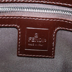 FENDI Zucca Canvas Mamma Baguette Shoulder Bag Black Brown69667A