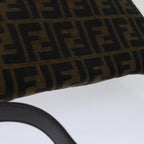 FENDI Zucca Canvas Mamma Baguette Shoulder Bag Black Brown69667A