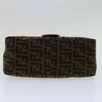 FENDI Zucca Canvas Mamma Baguette Shoulder Bag Black Brown69667A
