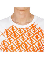 Fendi Embroidered FF Crew Neck Oversized Short Sleeve T-Shirt White