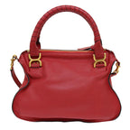 Chloe Mercy Shoulder Bag Leather Red 69677