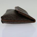 CELINE Macadam Canvas Clutch Bag PVC Brown  69683