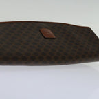 CELINE Macadam Canvas Clutch Bag PVC Brown  69683